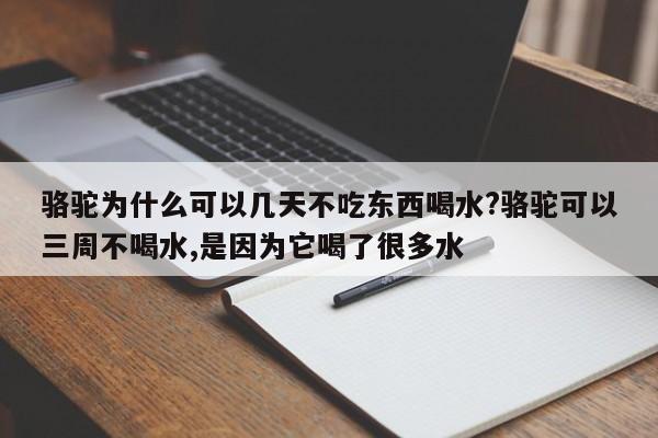 骆驼为什么可以几天不吃东西喝水?骆驼可以三周不喝水,是因为它喝了很多水